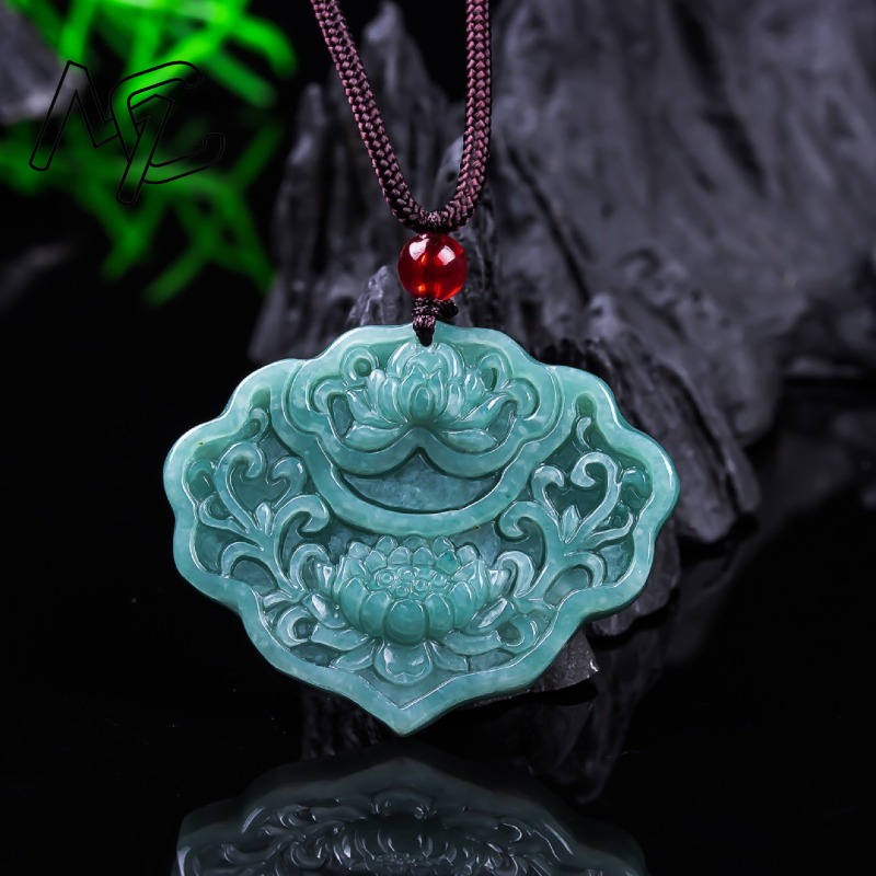Women'S Fashion Jewellery - البورمية الحقيقية اليشم الزمرد المياه الزرقاء
