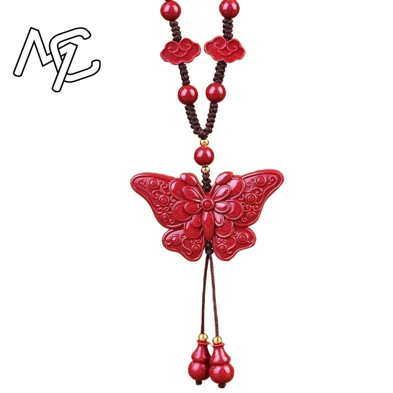 Women'S Fashion Jewellery - موضة الأحمر الزنجفر اليشم عقد بحلية