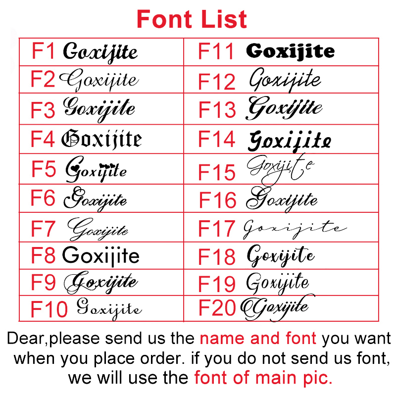 Goxijite أقراط اسم مخصصة للنسا - مراجعة Women Fashion Names وسعره