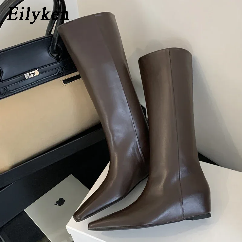 Eilyken جلد ناعم أشار تو النسا - مراجعة Women'S Fashion Knee High Boots وسعره