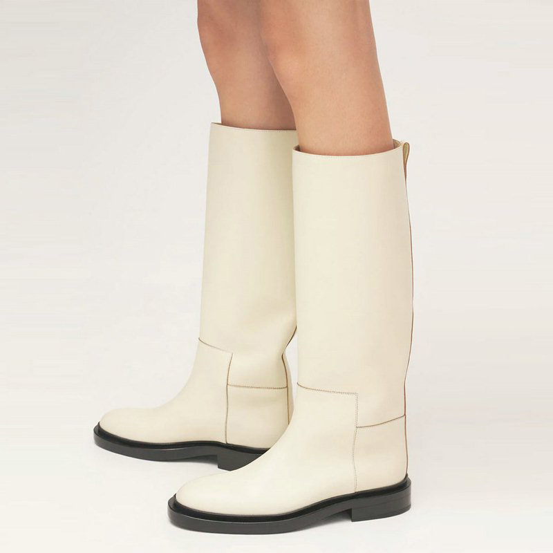Meotina النساء جلد طبيعي حذاء  - مراجعة Women'S Fashion Knee High Boots وسعره